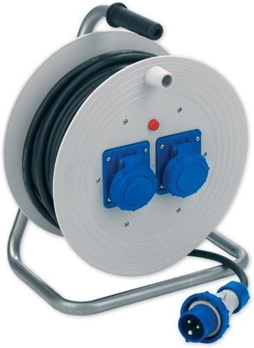 Avvolgicavo mt 40 con spina e prese industriale monofase CEE IP67 ROSI