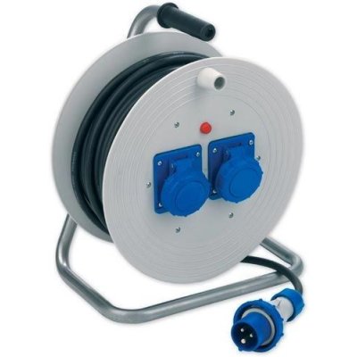 Avvolgicavo mt 40 con spina e prese industriale monofase CEE IP67 ROSI