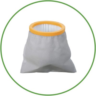 Prefiltro antistatico autoestinguente per bidone aspiracenere