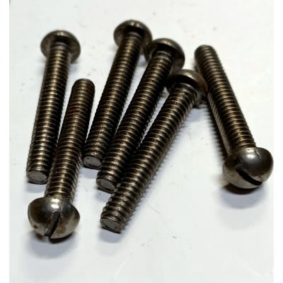 Vite testa bombata taglio cacciavite 1/4' x 40 mm Withworth