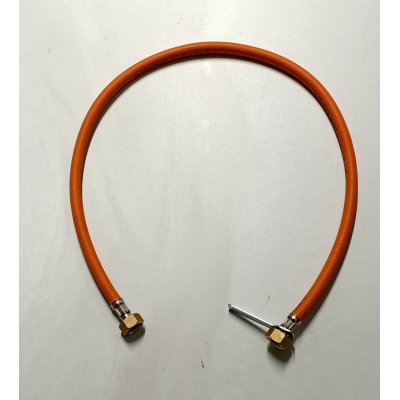 Tubo flessibile arancio per caricamento gas cm100 attacchi FF 1/2 SN