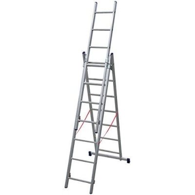 Scala a sfilo EURO STILO FACAL 3 rampe 7+7 +7 scalini in alluminio made in Italy