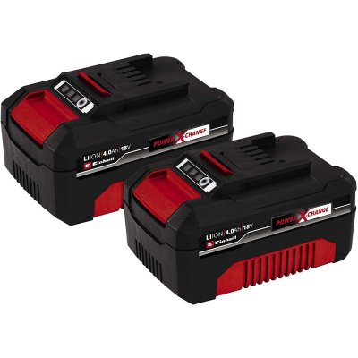 EINHELL TwinPack 4,0 Ah Batterie Power X-Change (batteria agli ioni di litio 18 V) 4511489