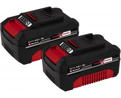EINHELL TwinPack 4,0 Ah Batterie Power X-Change (batteria agli ioni di litio 18 V) 4511489