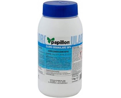 Cloro granulare 56% per piscine conf. Kg 1 PAPILLON
