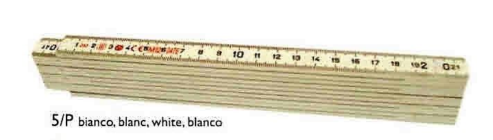 Doppiometro in Plastica Bianco 10 stecche cm 20 VOLA
