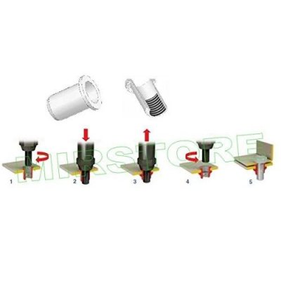Rivettartrice a doppia leva per inserti filettati FERVI 0455