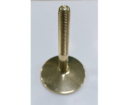 Piedino ottone 12 MA x 60 mm con gomma registrabile Filetto lungo