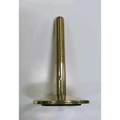 Piedino ottone 12 MA x 60 mm con gomma registrabile Filetto lungo