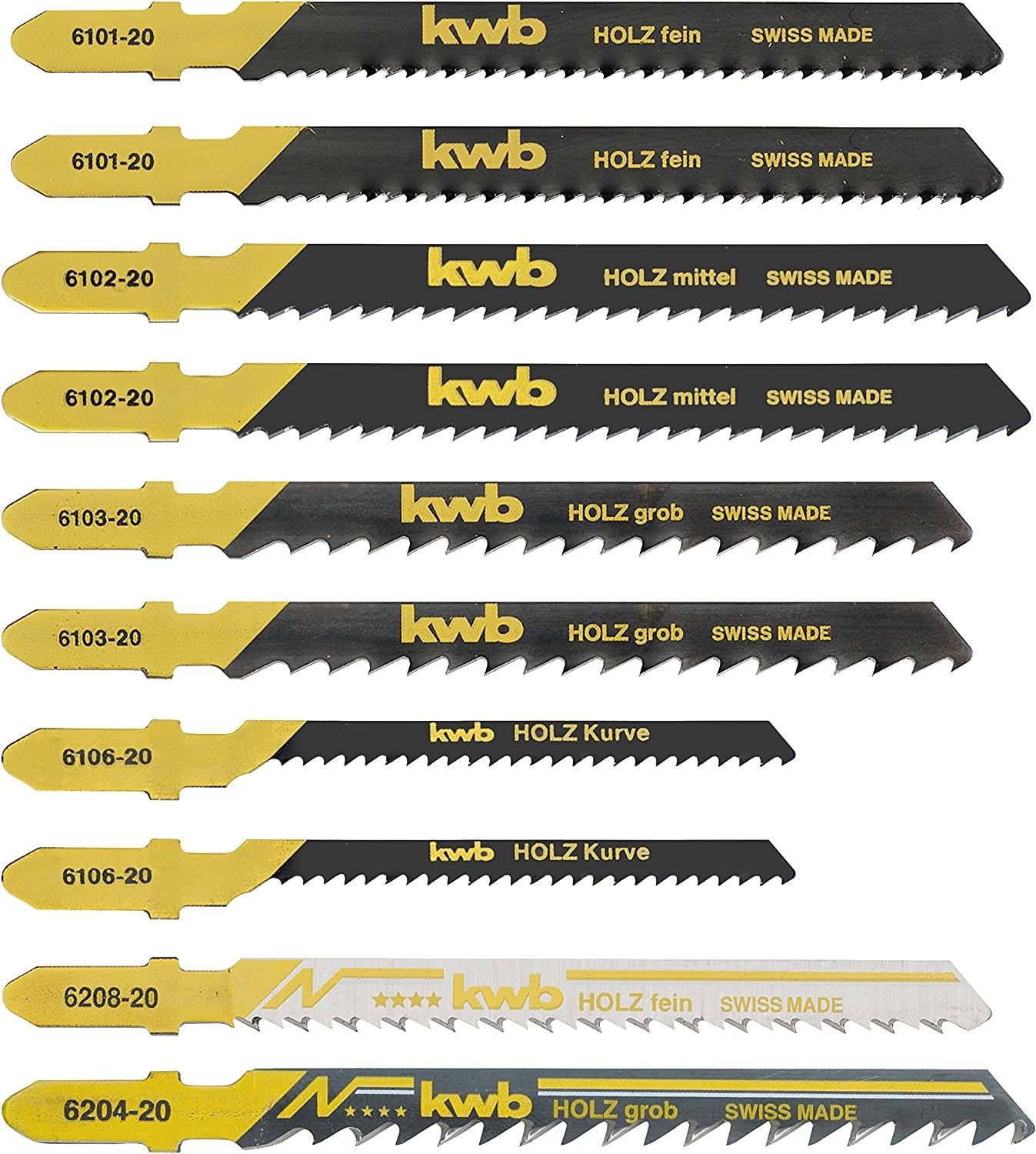 Set 10 lame seghetto Attacco a T KWB 617350