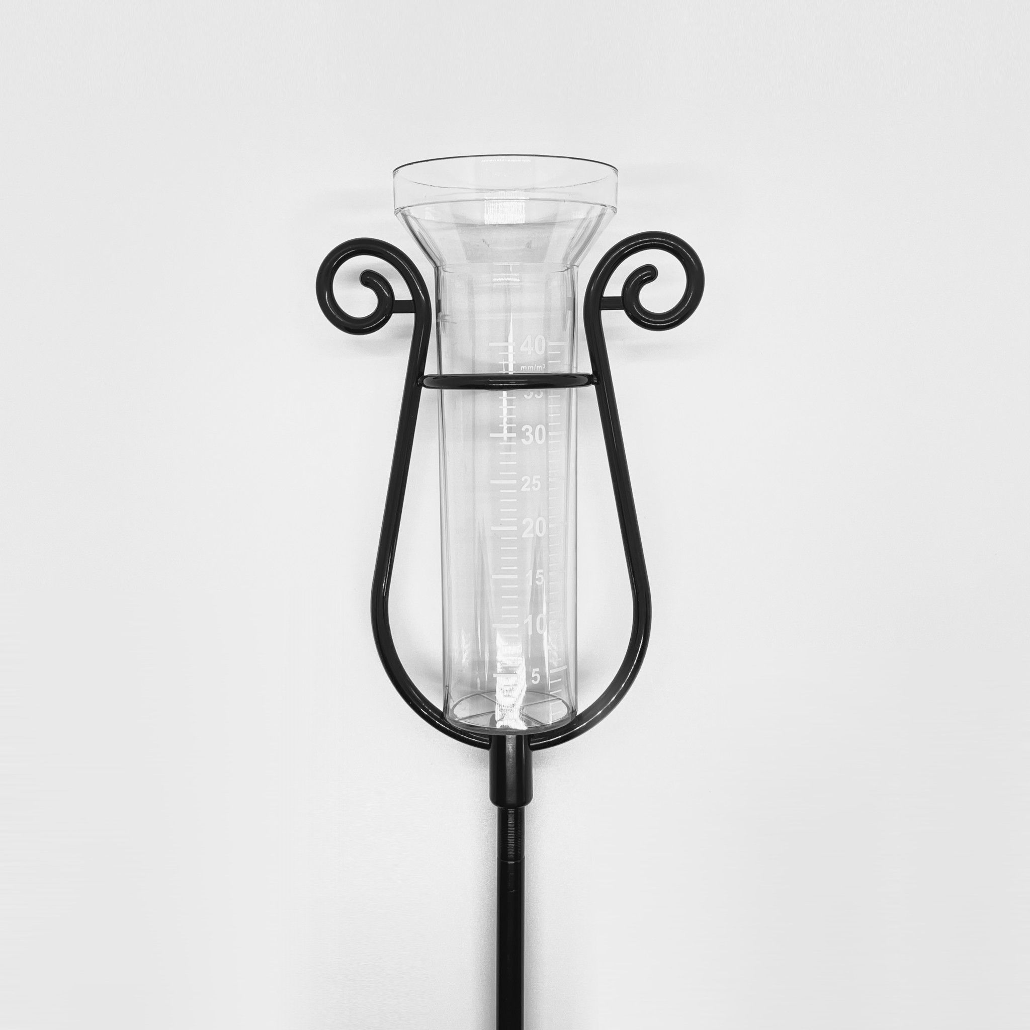 Pluviometro completo di supporto in metallo