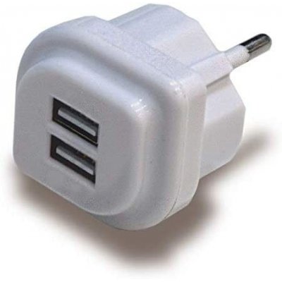 Caricatore 2 USB + spina schuko 10A Rosi