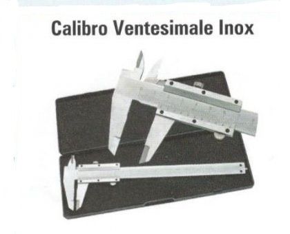 Calibro ventesimale inox mm 150 in cassetta plastica