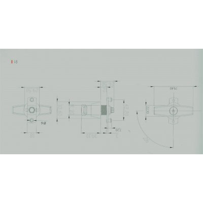 Maniglia TI regolabile con serratura OMR 220050 finitura cromata