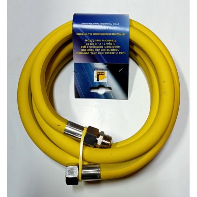 Tubo acciaio inox corrugato ricoperto per gas FF/MF L. 300 cm NORMA EN 15266