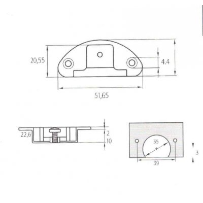 Premontaggio bronzato per cerniera per porte