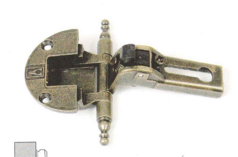 Cerniera per porte in battuta scodellino mm 35 ottonata