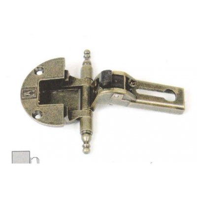 Cerniera per porte in battuta scodellino mm 35 ottonata