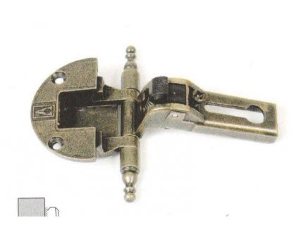 Cerniera per porte in battuta scodellino mm 35 ottonata