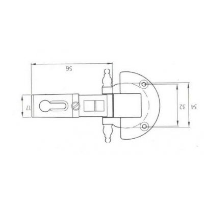 Cerniera per porte in battuta scodellino mm 35 ottonata