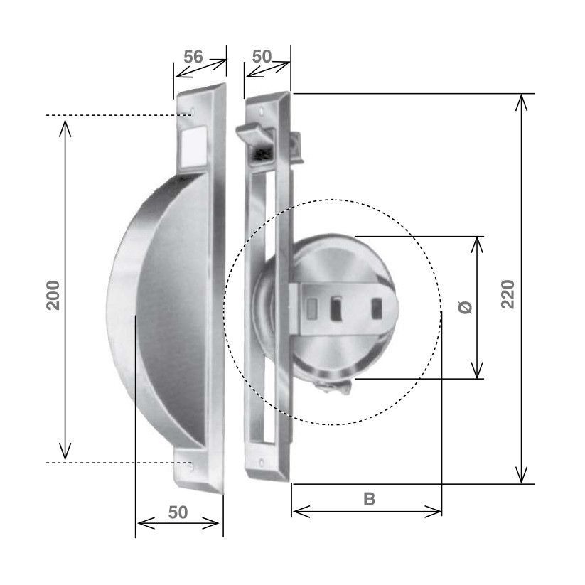 Avvolgitore semincasso interasse fori mm 200 capacita' mt 10 senza placca