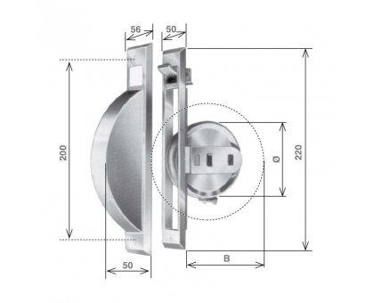 Avvolgitore semincasso interasse fori mm 200 capacita' mt 10 senza placca