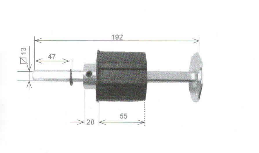 Calotta registrabile quadro mm 13 per riduttori con foro passante