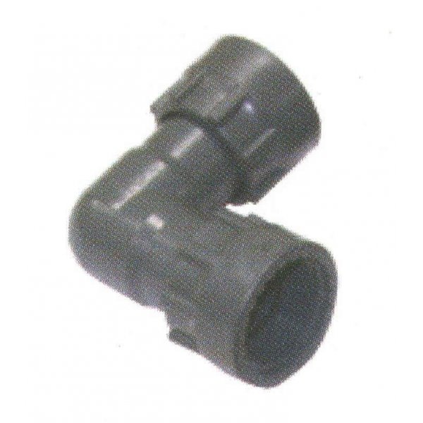 Raccordo per collettore a GOMITO 1' F x 1' F in PVC Rain