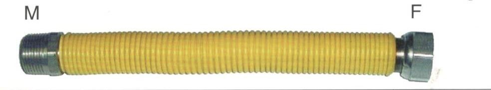 Tubo flessibile inox estensibile 3/4' MF 100 / 200 mm UNIGAS norma UNI 11353