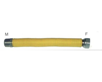 Tubo flessibile inox estensibile 3/4' MF 100 / 200 mm UNIGAS norma UNI 11353
