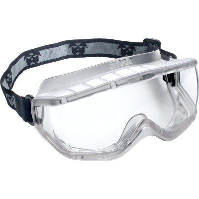 Occhiale a mascherina in PVC lente panoramica trasparente