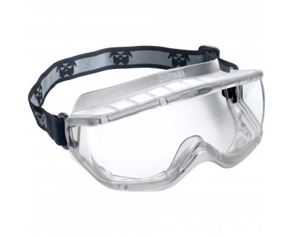 Occhiale a mascherina in PVC lente panoramica trasparente