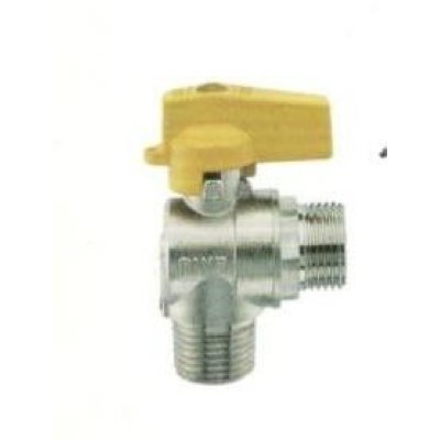 Rubinetto a sfera a squadra per gas MM 1/2' con maniglia in alluminio