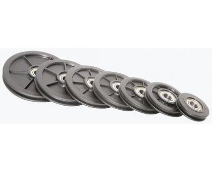 Carrucola nylon con cuscinetti mm  90 foro 17 mm