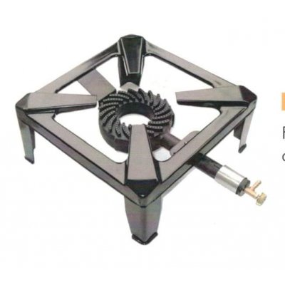 Fornellone in lamiera 400x400 con bruciatore in ghisa 7,5 KW