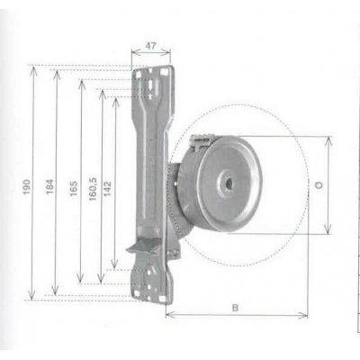 Avvolgitore mod. ZENITH mt 8 per riduttori per tapparelle da interno interasse fori 142-165-184