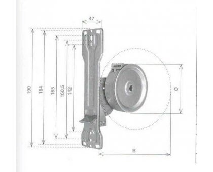 Avvolgitore mod. ZENITH mt 8 per riduttori per tapparelle da interno interasse fori 142-165-184