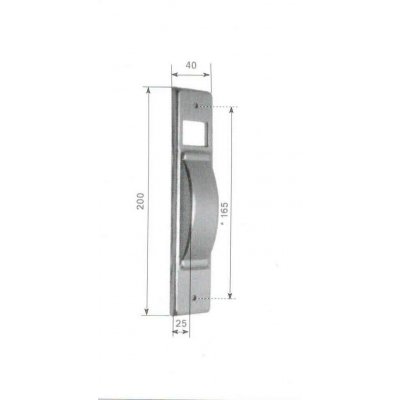 Placca per avvolgitore semincasso S-5 in alluminio BIANCO