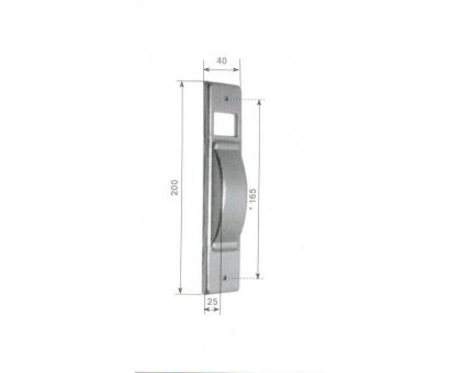 Placca per avvolgitore semincasso S-5 in alluminio ARGENTO