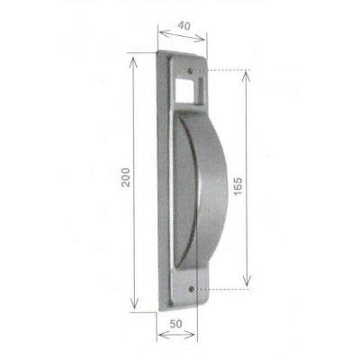 Placca per avvolgitore semincasso per riduttori SR-8 in alluminio NERO