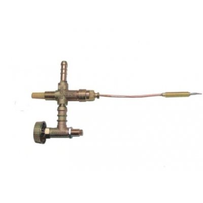 Rubinetto con valvola di sicurezza con termocoppia cm 25 per fornelloni GPL