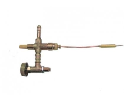 Rubinetto con valvola di sicurezza con termocoppia cm 25 per fornelloni GPL
