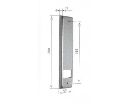Placca per avvolgibile SMALL interasse fori mm 165 alluminio NERO
