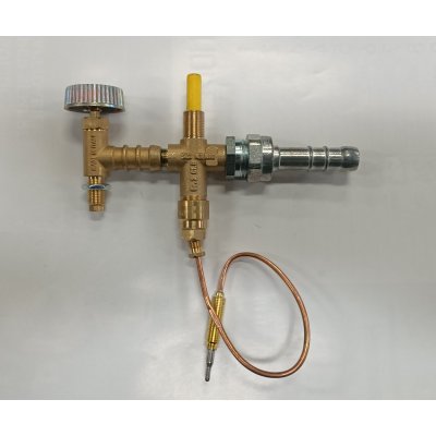 Rubinetto con valvola di sicurezza con termocoppia cm 25 per fornellone METANO