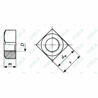 Dado quadro ferro grezzo 6 ma