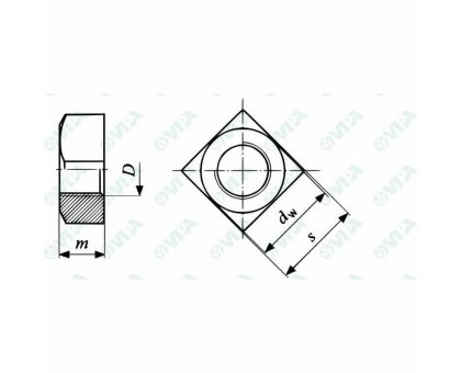 Dado quadro inox A2 6 ma