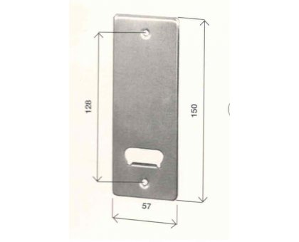 Placca per avvolgitore MIGNON interasse mm 128 in acciaio INOX