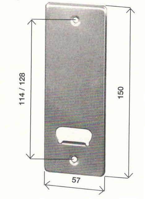 Placca per avvolgitore MIGNON interasse mm 114 in acciaio INOX