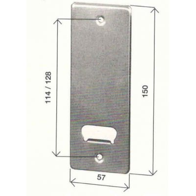 Placca per avvolgitore MIGNON interasse mm 114 in acciaio INOX