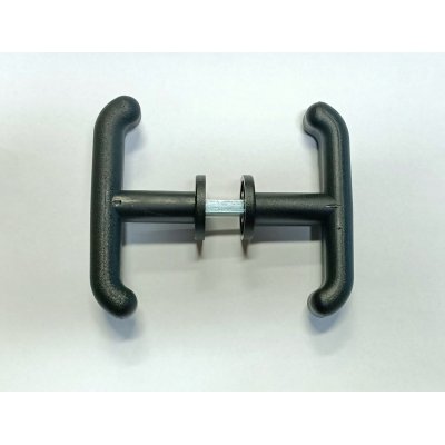 Maniglia martellina in nylon nera quadro mm 8 per serrature basculante